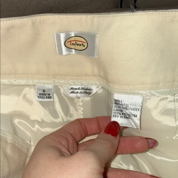 Talbots Ivory Trousers - Picture 2 of 2